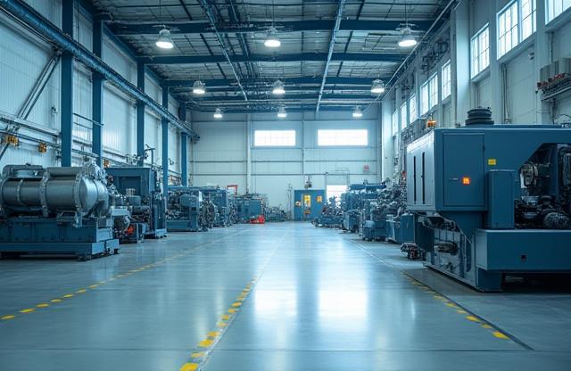 Interior view of Demirtaş Makina Sanayi factory floor showing large machinery